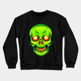 Green skull Crewneck Sweatshirt